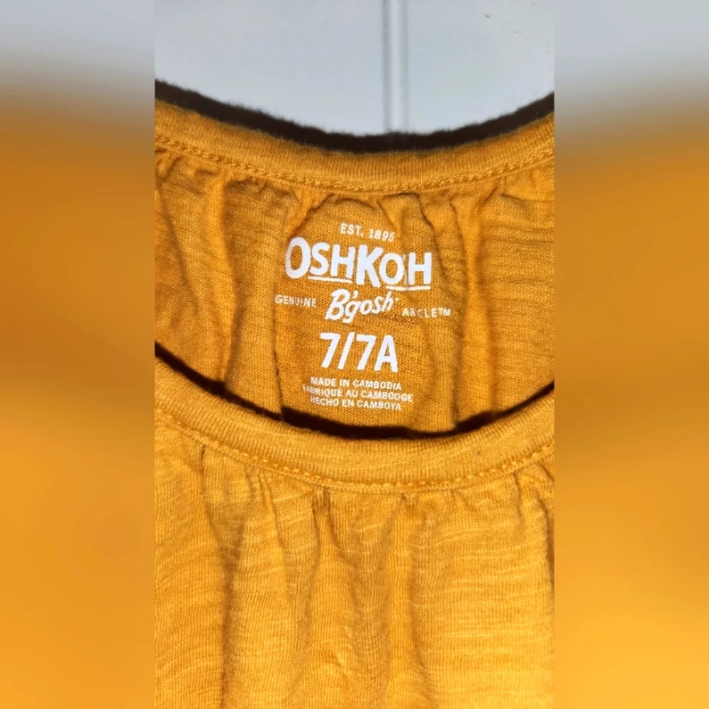 OshKosh B'gosh Mustard Yellow Eyelet Sleeve Top